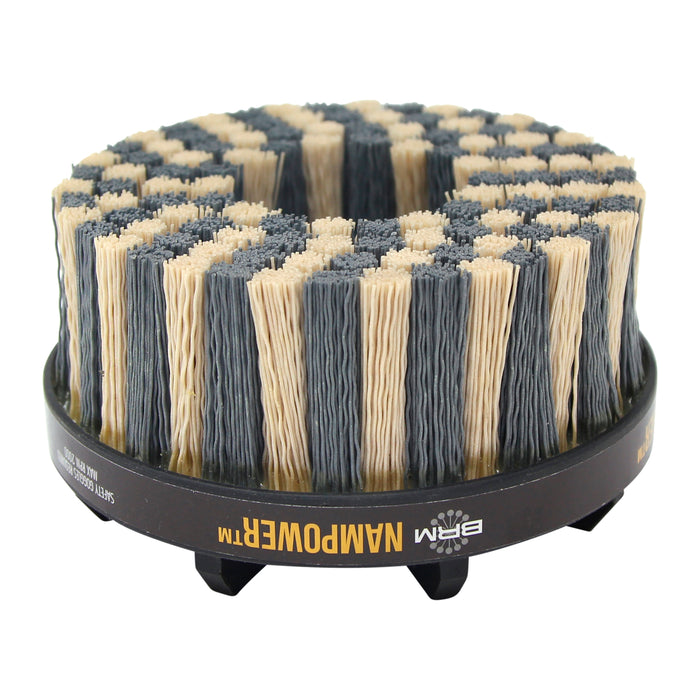 BRM ADD12538320 NAMPOWER Abrasive Disc Brush, Dot Style, 125mm Diameter, 38mm Trim, 320 Grit