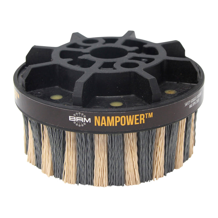 BRM ADD12538320 NAMPOWER Abrasive Disc Brush, Dot Style, 125mm Diameter, 38mm Trim, 320 Grit