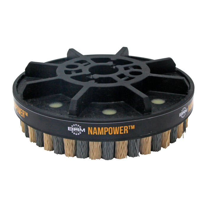 BRM ADD15018320 NAMPOWER Abrasive Disc Brush, Dot Style, 150mm Diameter, 18mm Trim, 320 Grit