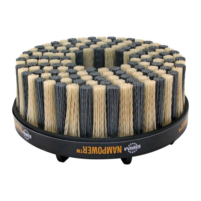BRM ADD1503880 NAMPOWER Abrasive Disc Brush, Dot Style, 150mm Diameter, 38mm Trim, 80 Grit