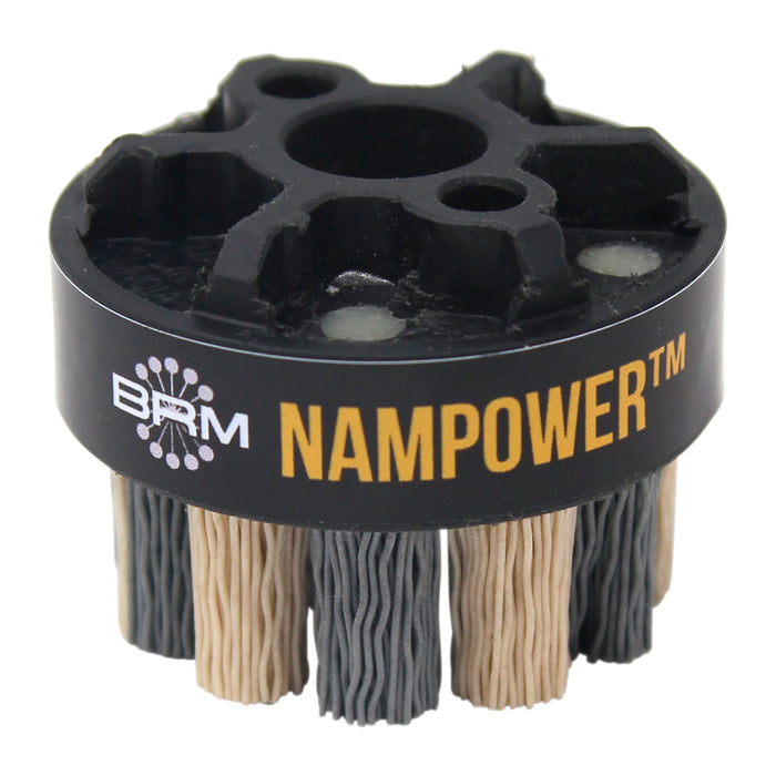 BRM ADD5018320 NAMPOWER Abrasive Disc Brush, Dot Style, 50mm Diameter, 18mm Trim, 320 Grit