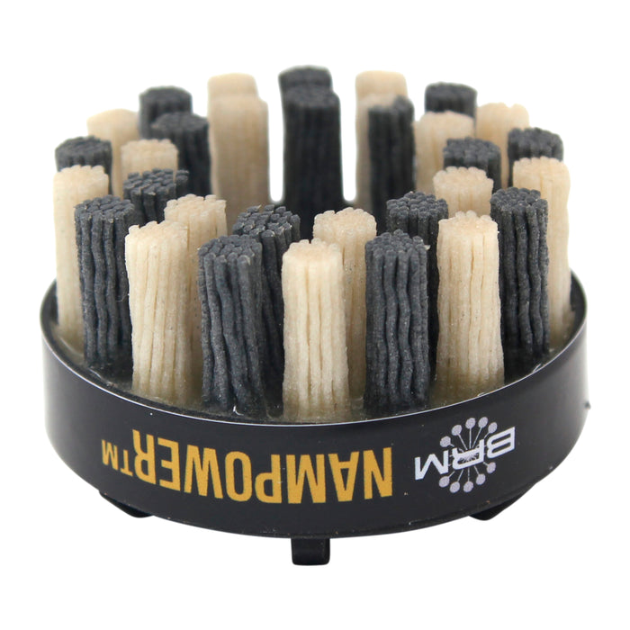 BRM ADD6018180 NAMPOWER Abrasive Disc Brush, Dot Style, 60mm Diameter, 18mm Trim, 180 Grit