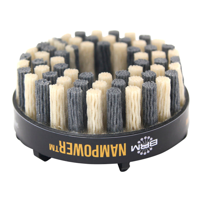 BRM ADD8018180 NAMPOWER Abrasive Disc Brush, Dot Style, 80mm Diameter, 18mm Trim, 180 Grit
