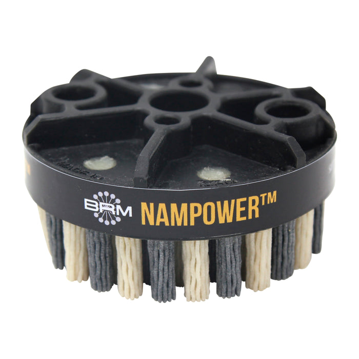 BRM ADD801880 NAMPOWER Abrasive Disc Brush, Dot Style, 80mm Diameter, 18mm Trim, 80 Grit