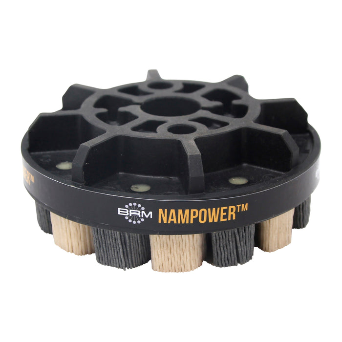 BRM ADT1251880 NAMPOWER Abrasive Disc Brush, Turbine Style, 125mm Diameter, 18mm Trim, 80 Grit