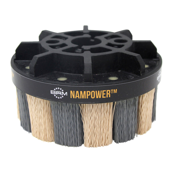 BRM ADT12538320 NAMPOWER Abrasive Disc Brush, Turbine Style, 125mm Diameter, 38mm Trim, 320 Grit