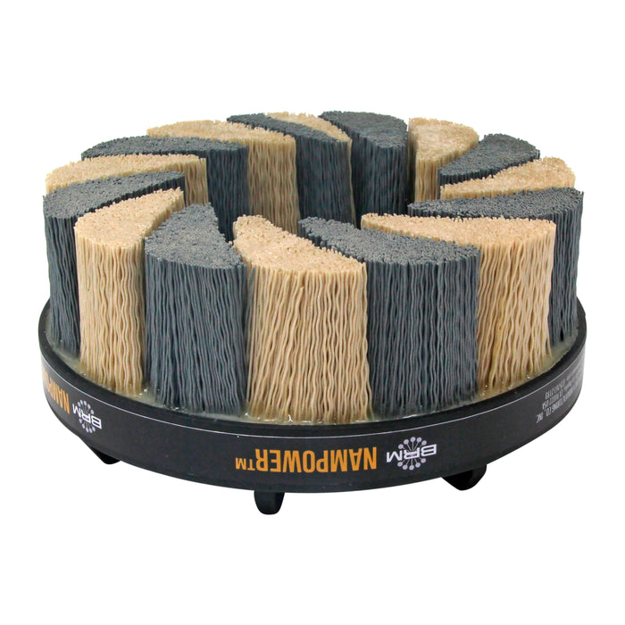 BRM ADT15038320 NAMPOWER Abrasive Disc Brush, Turbine Style, 150mm Diameter, 38mm Trim, 320 Grit