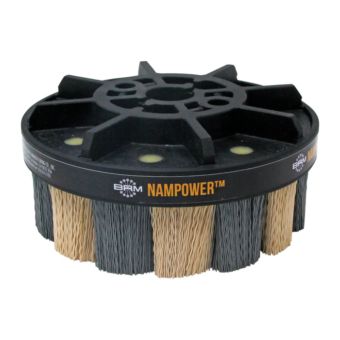 BRM ADT15038320 NAMPOWER Abrasive Disc Brush, Turbine Style, 150mm Diameter, 38mm Trim, 320 Grit