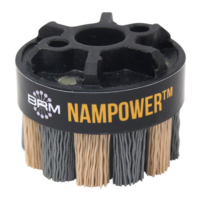 BRM ADT5018320 NAMPOWER Abrasive Disc Brush, Turbine Style, 50mm Diameter, 18mm Trim, 320 Grit