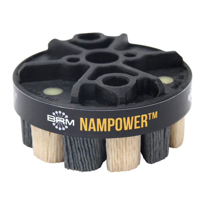 BRM ADT8018180 NAMPOWER Abrasive Disc Brush, Turbine Style, 80mm Diameter, 18mm Trim, 180 Grit