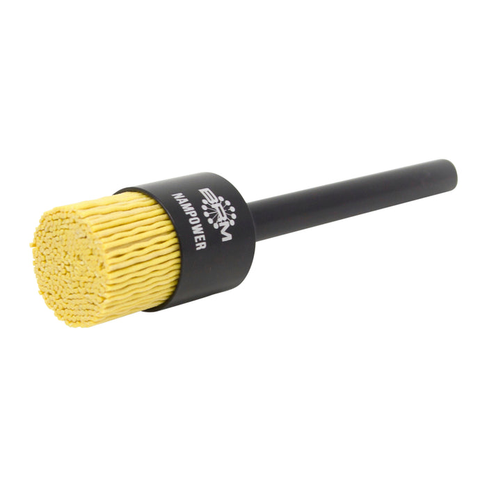 BRM AEB10034180 NAMPOWER End Brush, 1" Diameter, 5" OAL, 180 Grit, Ceramic Abrasive Filament
