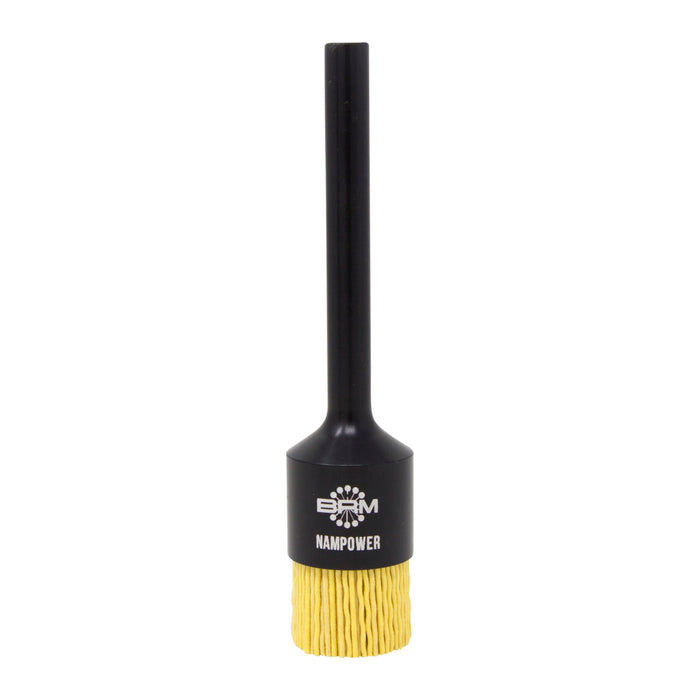 BRM AEB10034180 NAMPOWER End Brush, 1" Diameter, 5" OAL, 180 Grit, Ceramic Abrasive Filament