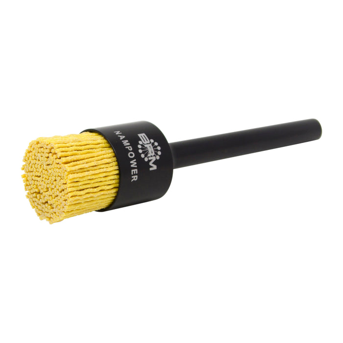 BRM AEB1003480 NAMPOWER End Brush, 1" Diameter, 5" OAL, 80 Grit, Ceramic Abrasive Filament