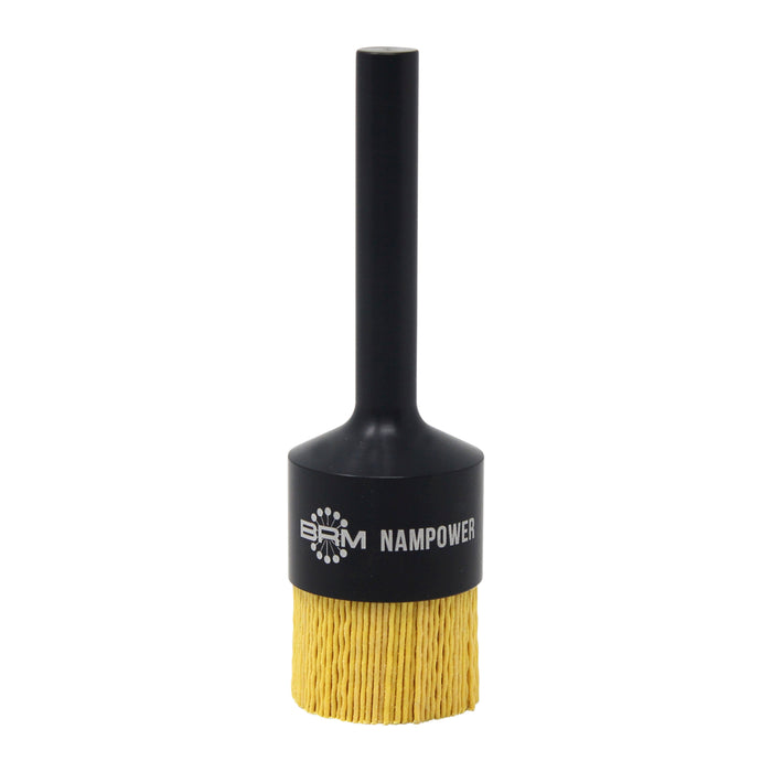 BRM AEB112100120 NAMPOWER End Brush, 1.500" Diameter, 5.250" OAL, 120 Grit, Ceramic Abrasive Filament