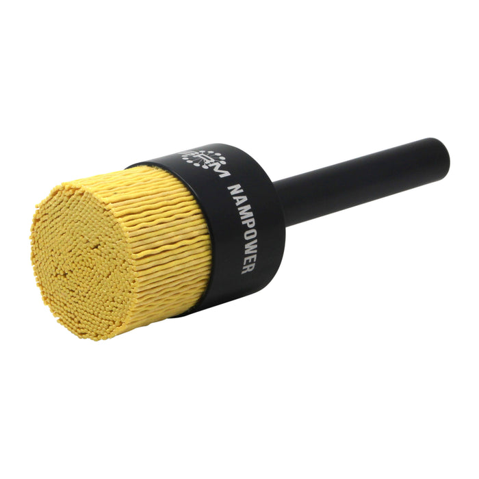 BRM AEB112100180 NAMPOWER End Brush, 1.500" Diameter, 5.250" OAL, 180 Grit, Ceramic Abrasive Filament