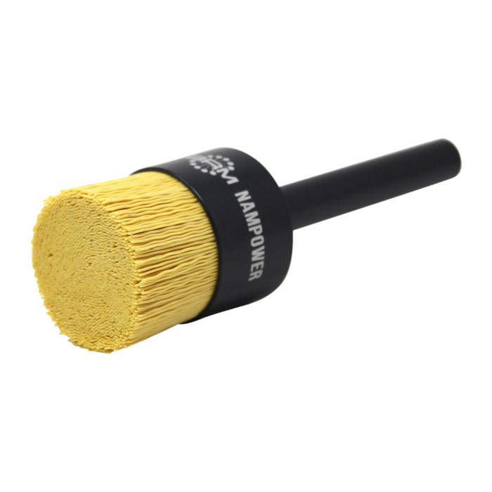 BRM AEB112100320 NAMPOWER End Brush, 1.500" Diameter, 5.250" OAL, 320 Grit, Ceramic Abrasive Filament