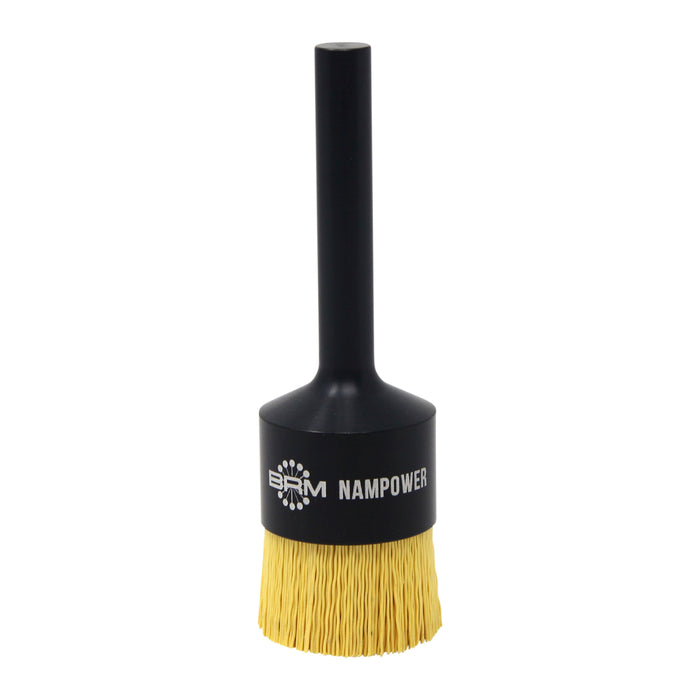 BRM AEB112100320 NAMPOWER End Brush, 1.500" Diameter, 5.250" OAL, 320 Grit, Ceramic Abrasive Filament