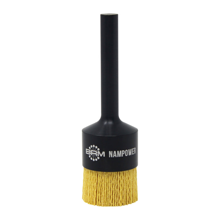 BRM AEB11210080 NAMPOWER End Brush, 1.500" Diameter, 5.250" OAL, 80 Grit, Ceramic Abrasive Filament