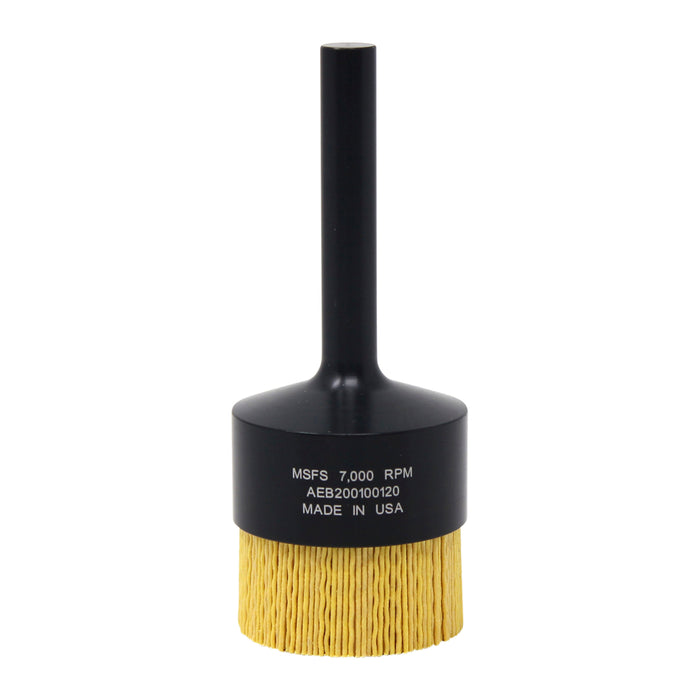 BRM AEB200100120 NAMPOWER End Brush, 2" Diameter, 5.250" OAL, 120 Grit, Ceramic Abrasive Filament