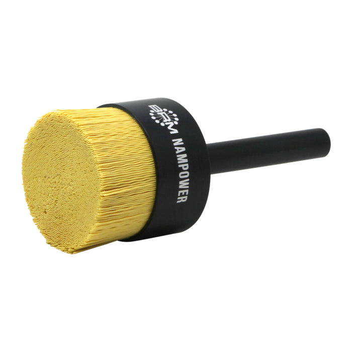 BRM AEB200100320 NAMPOWER End Brush, 2" Diameter, 5.250" OAL, 320 Grit, Ceramic Abrasive Filament
