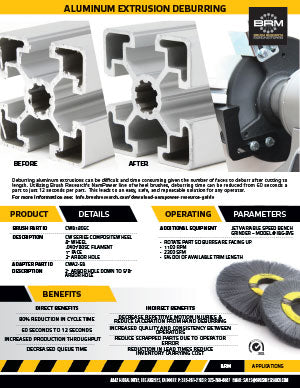 ABRASIVE NYLON WHEELS-ALUMINUM EXTRUSION DEBURRING