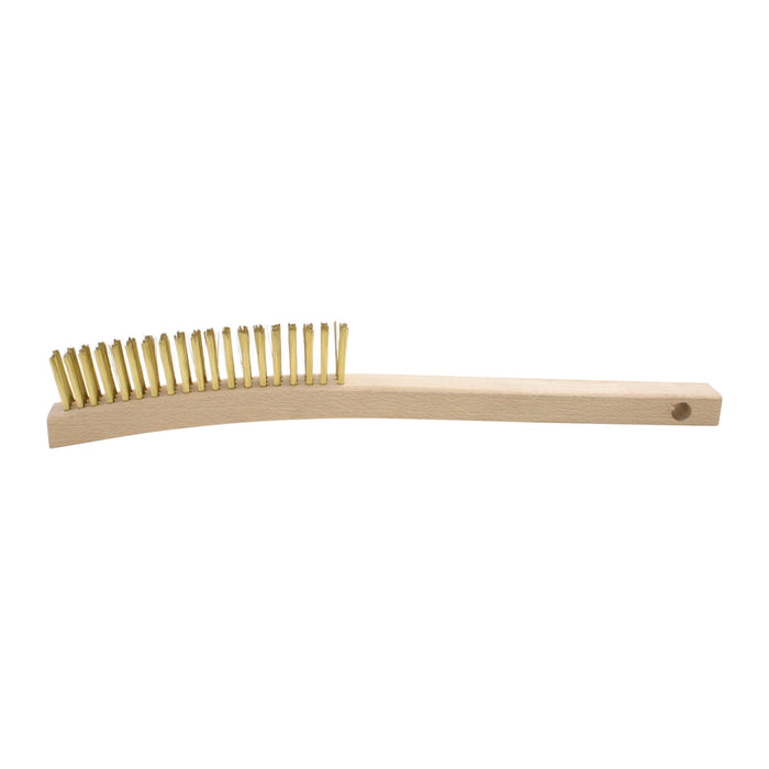 B41 Curved Handle Scratch Brush, Carbon Steel, 4X19, 1.125" Trim, 13.75" OAL (Pack of 12)