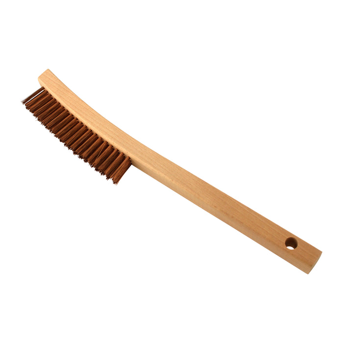 B840 Curved Handle Scratch Brush, Bronze Fill, 3X19,1.187" Trim, 13.75" OAL (Pack of 12)