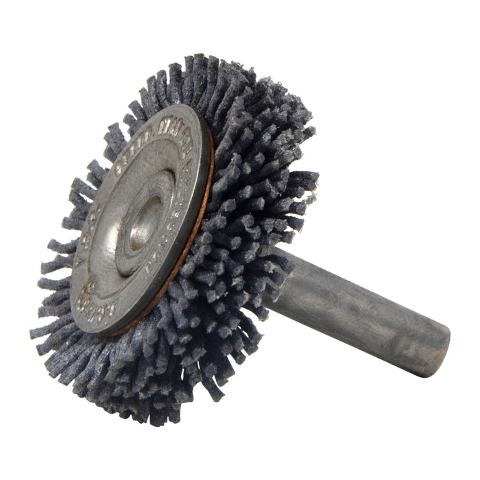BRM BMC14AY120SC 1.5" Mandrel Mounted Wheel, 120 Grit Silicon Carbide, .250" Shank Dia., .250" Trim