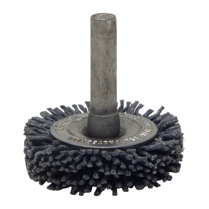 BRM BMC12AY80SC 1.25" Mandrel Flare Brush, 80 Grit Silicon Carbide, .250" Shank Dia., .125" Trim
