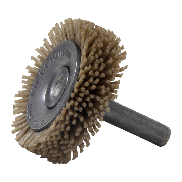 BRM BMC16AY180AO 1.75" Mandrel Mounted Wheel, 180 Grit Aluminum Oxide, .250" Shank Dia., .375" Trim