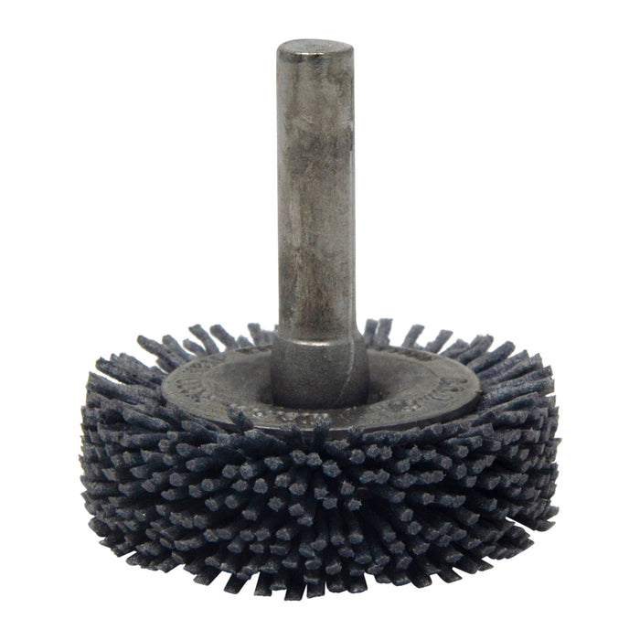 BRM BMC14AY180SC 1.5" Mandrel Mounted Wheel, 180 Grit Silicon Carbide, .250" Shank Dia., .250" Trim