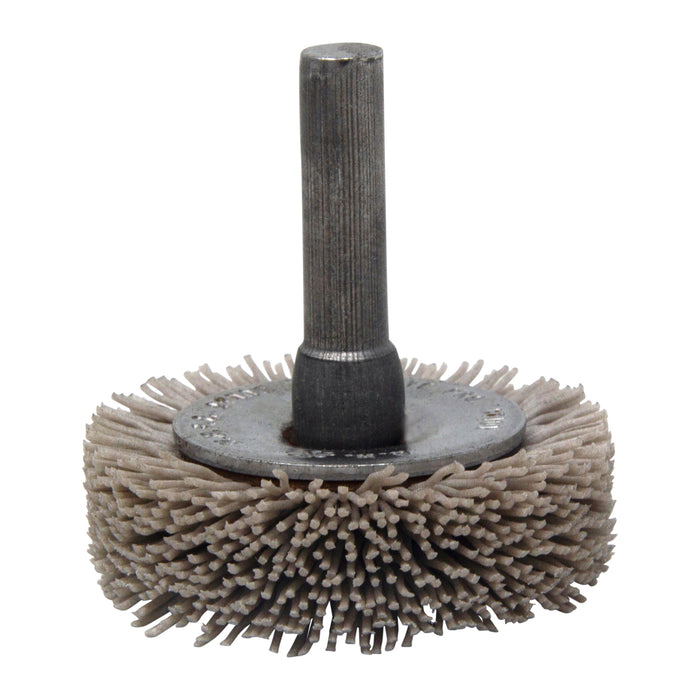BRM BMC16AY320AO 1.75" Mandrel Mounted Wheel, 320 Grit Aluminum Oxide, .250" Shank Dia., .375" Trim