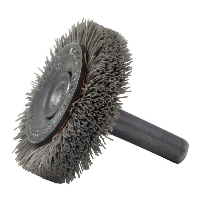 BRM BMC14AY500SC 1.5" Mandrel Mounted Wheel, 500 Grit Silicon Carbide, .250" Shank Dia., .250" Trim