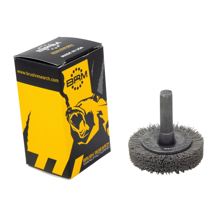 BRM BMC12AY500SC 1.25" Mandrel Mounted Wheel, 500 Grit Silicon Carbide, .250" Shank Dia., .125" Trim