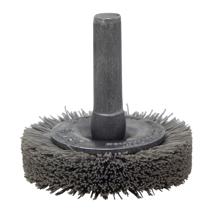 BRM BMC14AY500SC 1.5" Mandrel Mounted Wheel, 500 Grit Silicon Carbide, .250" Shank Dia., .250" Trim