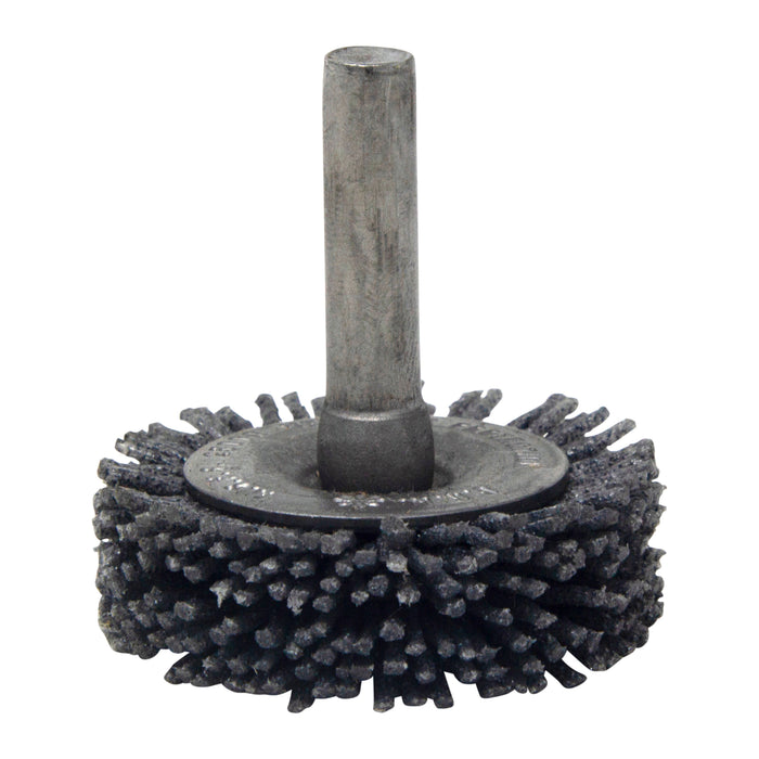 BRM BMC14AY80SC 1.5" Mandrel Mounted Wheel, 80 Grit Silicon Carbide, .250" Shank Dia., .250" Trim
