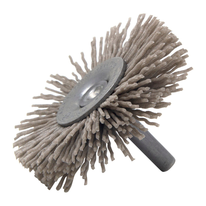 BRM BMC20AY80AO 2" Mandrel Mounted Wheel, 80 Grit Aluminum Oxide, .250" Shank Dia., .500" Trim