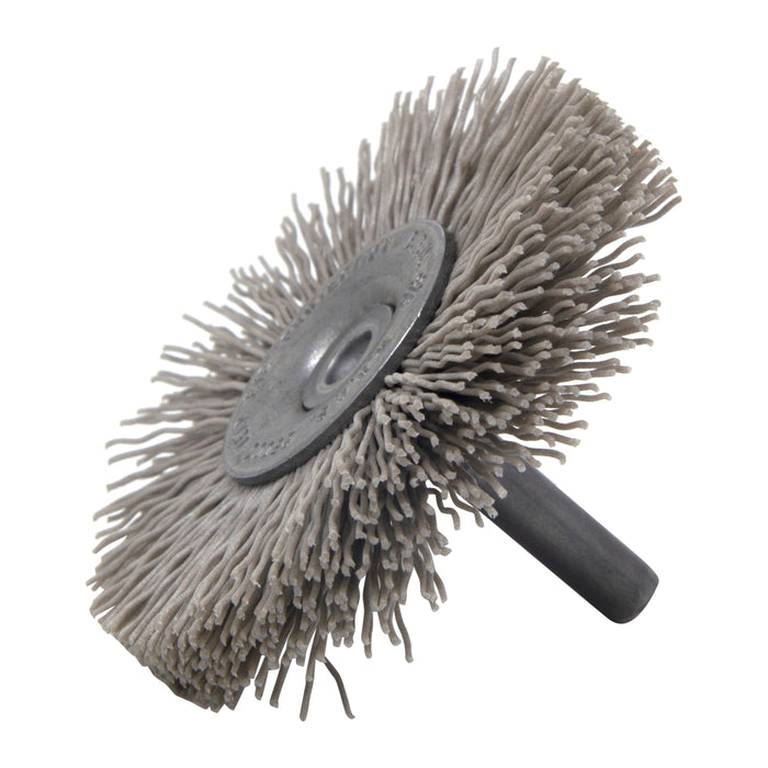 BRM BMC30AY320AO 3" Mandrel Mounted Wheel, 320 Grit Aluminum Oxide, .250" Shank Dia., .812" Trim