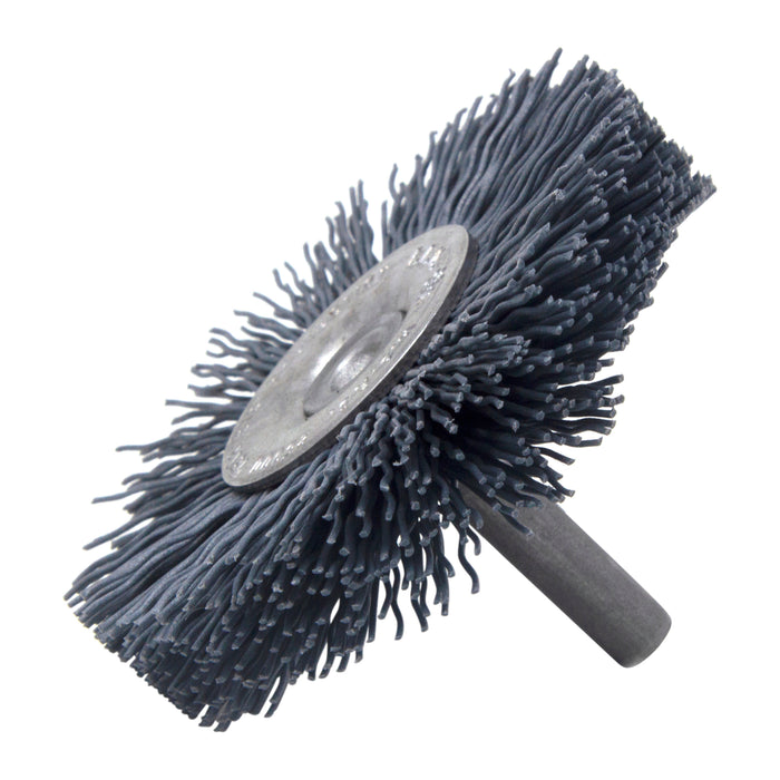 BRM BMC25AY320SC 2.5" Mandrel Mounted Wheel, 320 Grit Silicon Carbide, .250" Shank Dia., .687" Trim