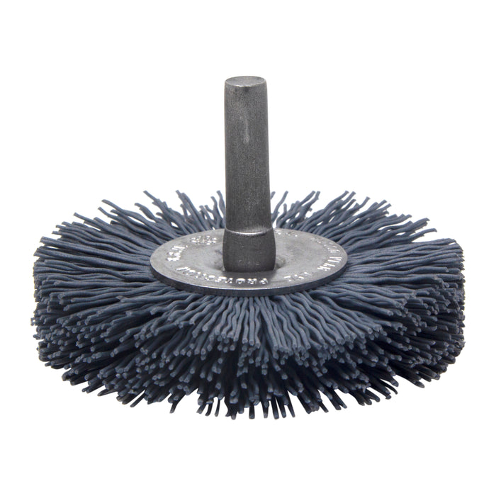 BRM BMC30AY180SC 3" Mandrel Mounted Wheel, 180 Grit Silicon Carbide, .250" Shank Dia., .812" Trim