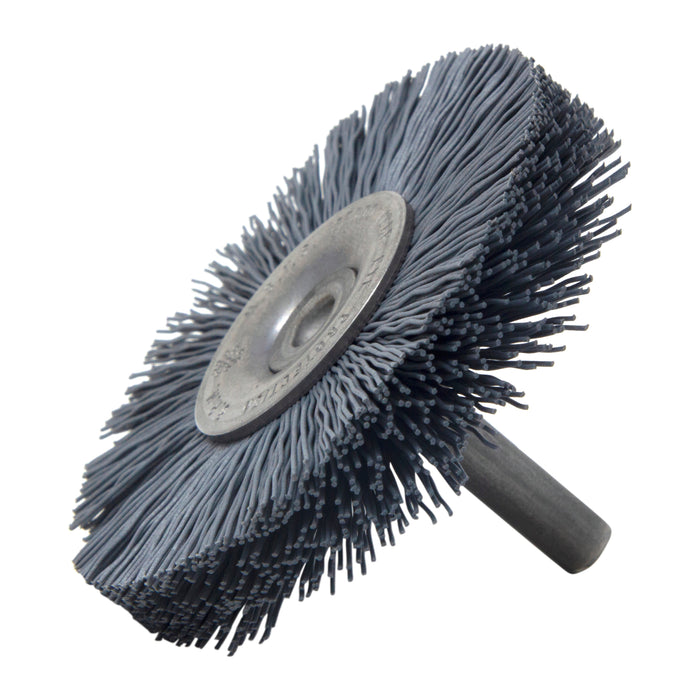 BRM BMC30AY500SC 3" Mandrel Mounted Wheel, 500 Grit Silicon Carbide, .250" Shank Dia., .812" Trim