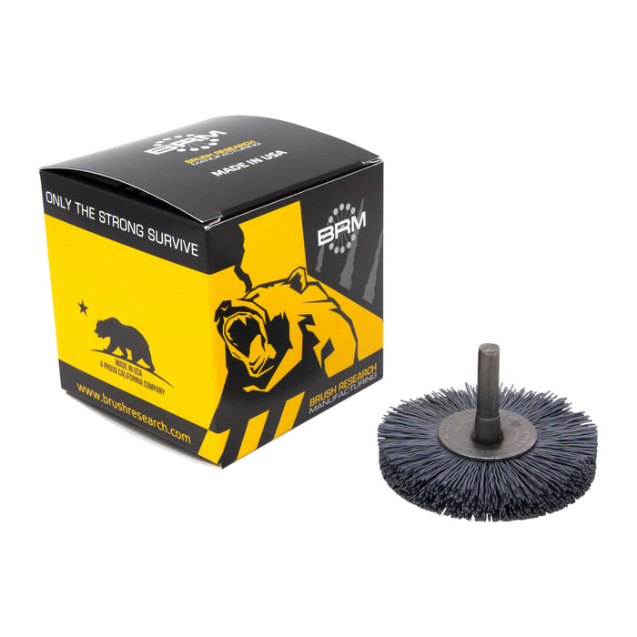 BRM BMC25AY500SC 2.5" Mandrel Mounted Wheel, 500 Grit Silicon Carbide, .250" Shank Dia., .687" Trim