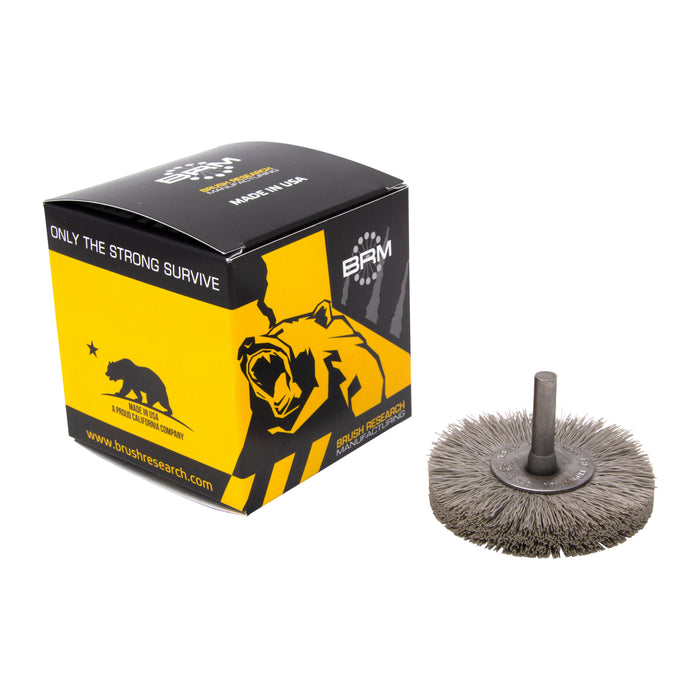 BRM BMC20AY600AO 2" Mandrel Mounted Wheel, 600 Grit Aluminum Oxide, .250" Shank Dia., .500" Trim