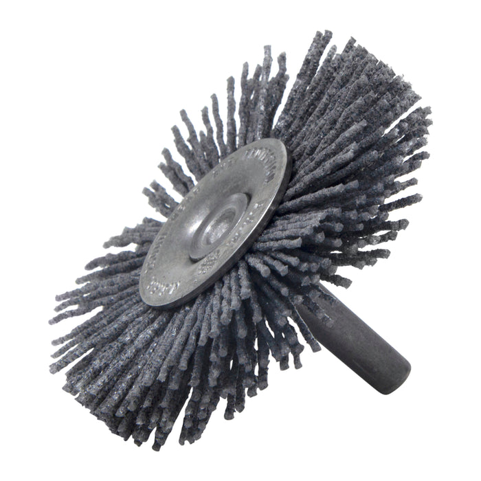BRM BMC20AY80SC 2" Mandrel Mounted Wheel, 80 Grit Silicon Carbide, .250" Shank Dia., .500" Trim