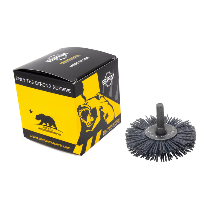 BRM BMC25AY80SC 2.5" Mandrel Mounted Wheel, 80 Grit Silicon Carbide, .250" Shank Dia., .687" Trim