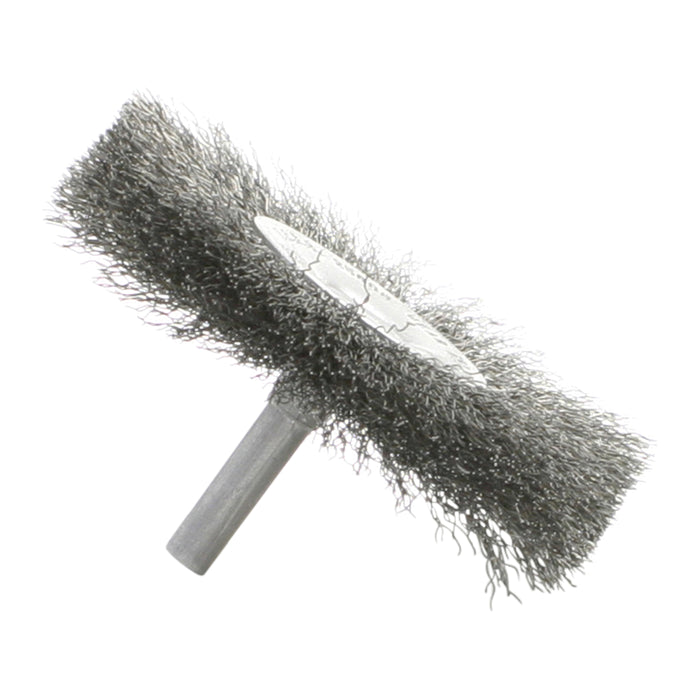 BRM BMC1208 Mandrel Mounted Brush, 1.250" Diameter, .008CS, .125" Trim, .250" Shank Diameter