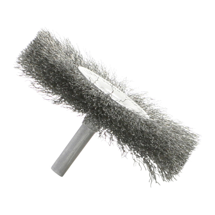 BRM BMC2012 Mandrel Mounted Brush, 2" Diameter, .012CS, .500" Trim, .250" Shank Diameter