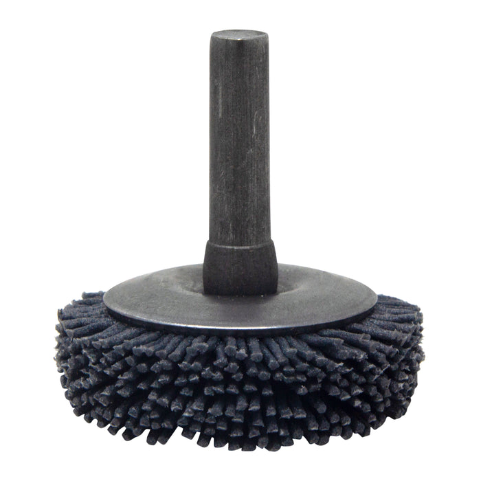 BRM BMF14AY180SC 1.5" Mandrel Flare Brush, 180 Grit Silicon Carbide, .250" Shank Dia., .250" Trim