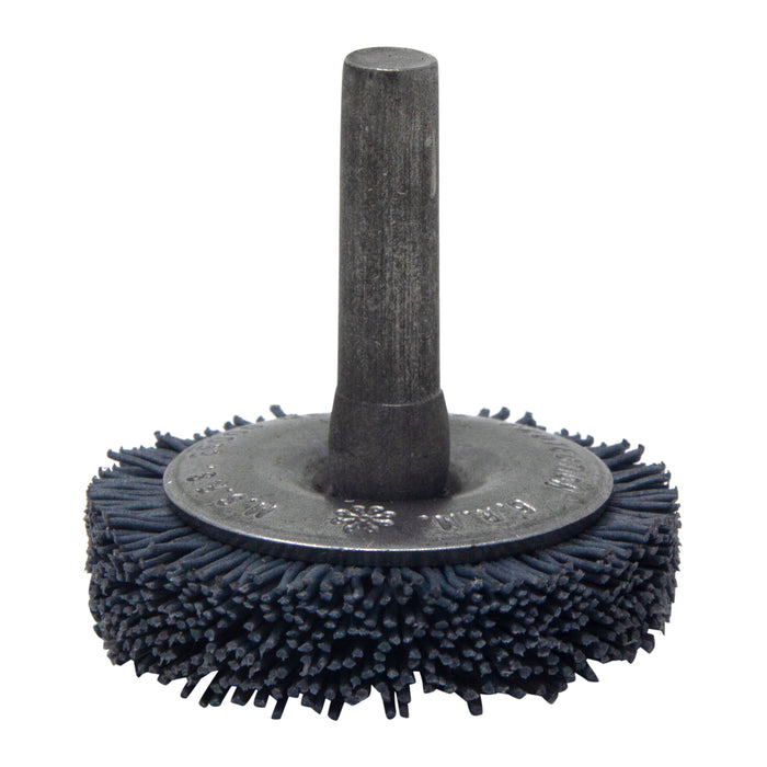BRM BMF16AY320SC 1.75" Mandrel Flare Brush, 320 Grit Silicon Carbide, .250" Shank Dia., .375" Trim