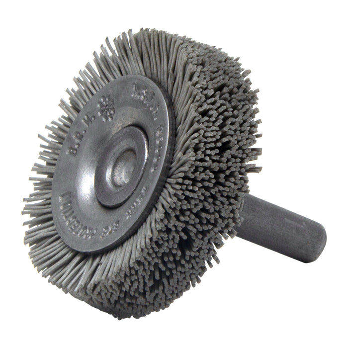BRM BMF16AY500AO 1.75" Mandrel Flare Brush, 500 Grit Aluminum Oxide, .250" Shank Dia., .375" Trim